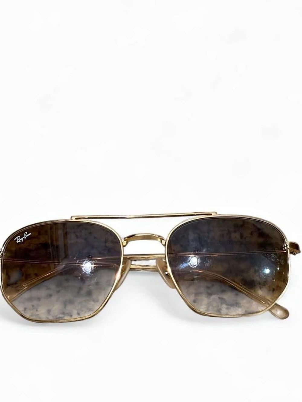 Ray-Ban Ja-Jo Round Metal Sunglasses Brown & Gold